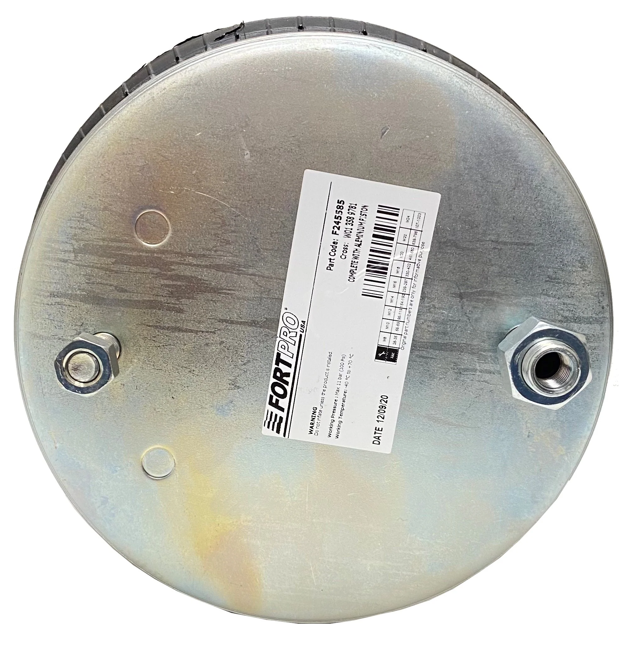 Fortpro Air Spring Replaces 9781, 1R12-603 for Freightliner Trucks | F245585 - Image 3