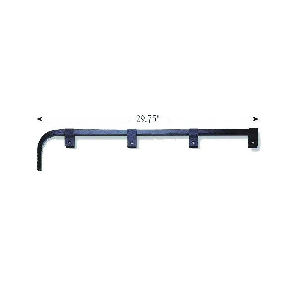 Fortpro Black Mud Flap Hanger Straight Spring Steel - No Coil - Pair | F247589 - Image 3