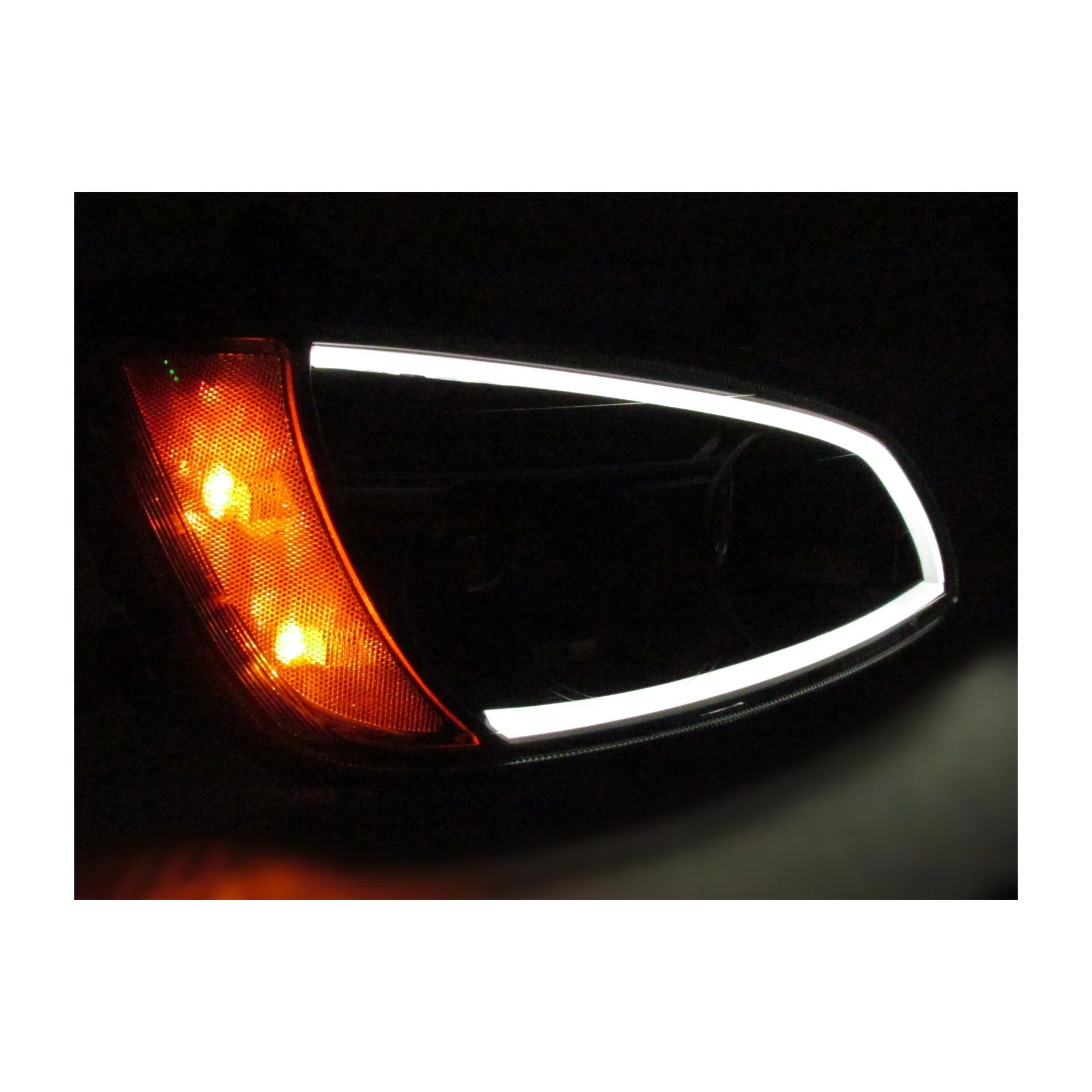 Black Projector Headlights w/LED Bar Set for Kenworth T660 - Both Sides - Image 5